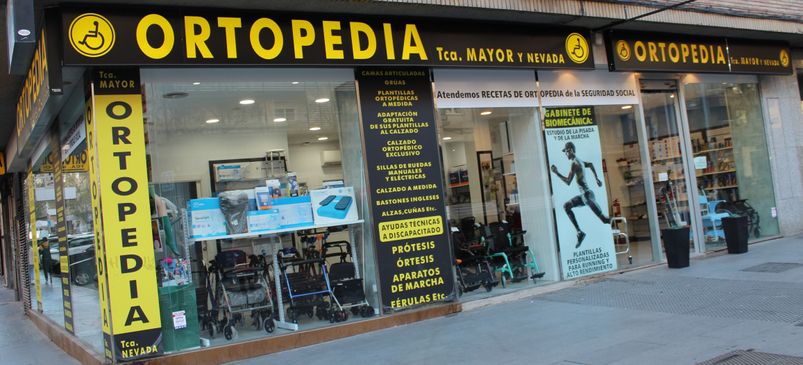 Fachada de ortopedia Mayor en Granada